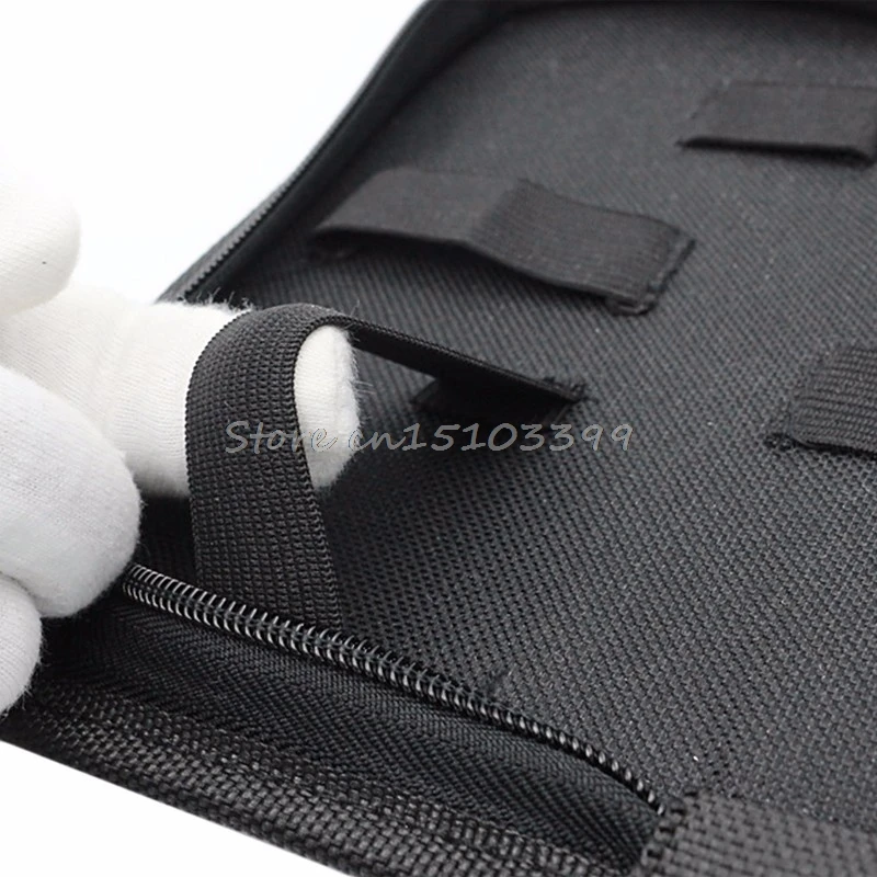 Black Multi-functional Canvas Watch Repair Portable Tool Bag Zipper Storage Drop Ship best tool chest