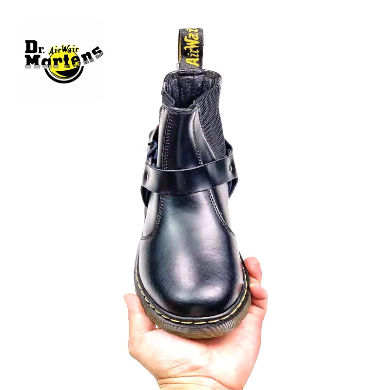 Dr.Martens botas sin cordones con hebilla para hombre y mujer, zapatos  informales de cuero de vaca, sin cordones, estilo Chelsea, Unisex|Botinas|  - AliExpress