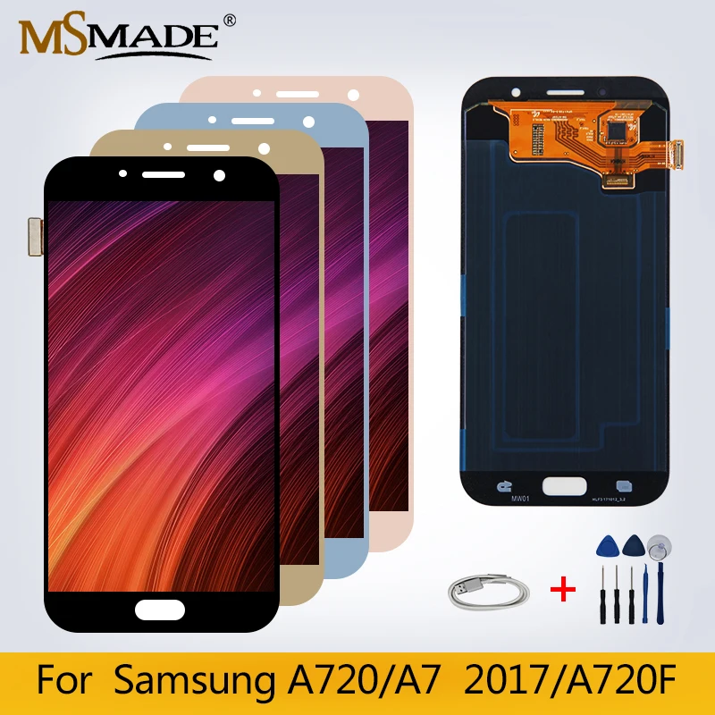 

NEW A720 Original LCD For Samsung Galaxy A7 2017 A720 LCD A720F A720M LCD Display Touch Screen Digitizer Replacement Parts+Gift
