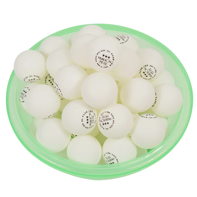 Huieson 50pcsbag ABS Plastic Table Tennis Ball 40+mm 3 Star New Material Ping Pong Balls for Table Tennis Club Training (10)