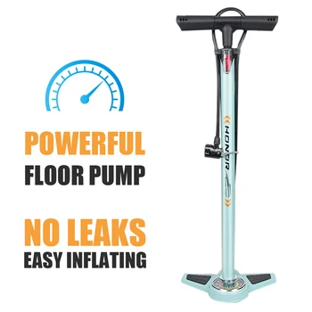 

160PSI Bicycle Floor Pump Tire Inflator with Pressure Gauge Cycling Bike Air Pump for Presta Schrader Valve