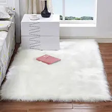 Современная имитация овчины Мягкий Шелковый Пушистый Ковер, в гостиной спальни E65B