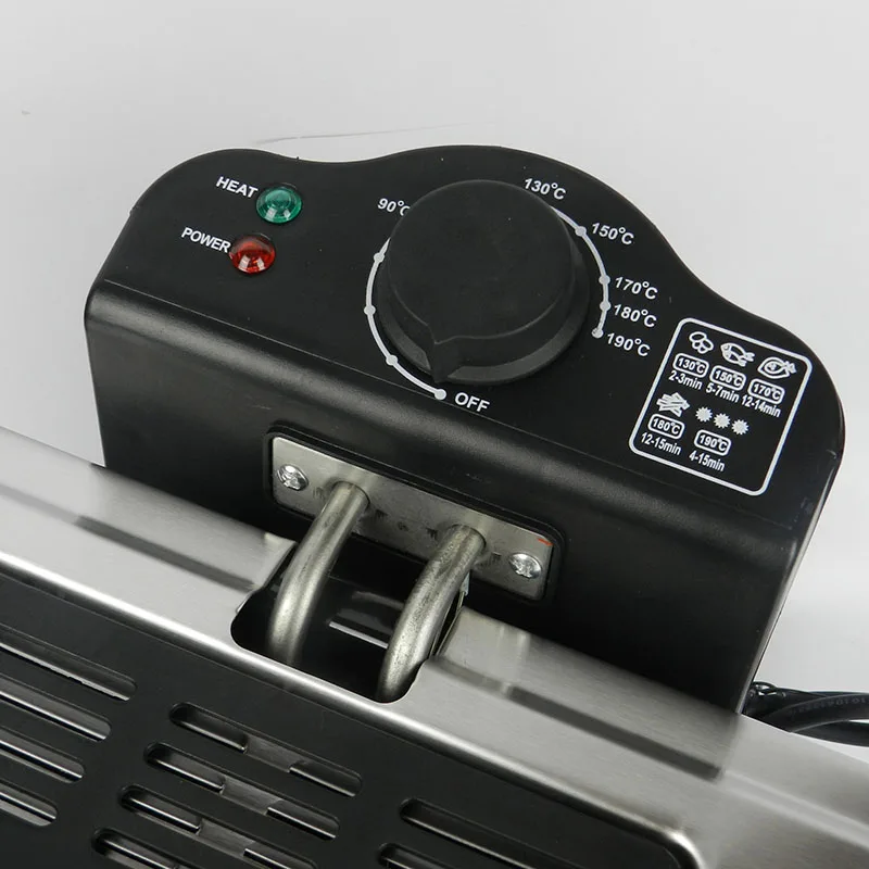 2000W Commercial Fryer 3L Electric Fryer French Fries Machine No Smoke Automatic Constant Temperature Fryer