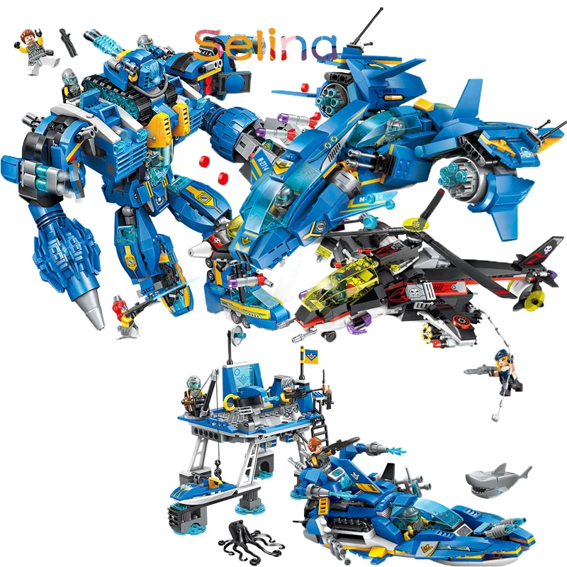 

Original Enlighten The high-tech ERA series Ace air Seaport battle Bouwsteen constructor educational toys for children block
