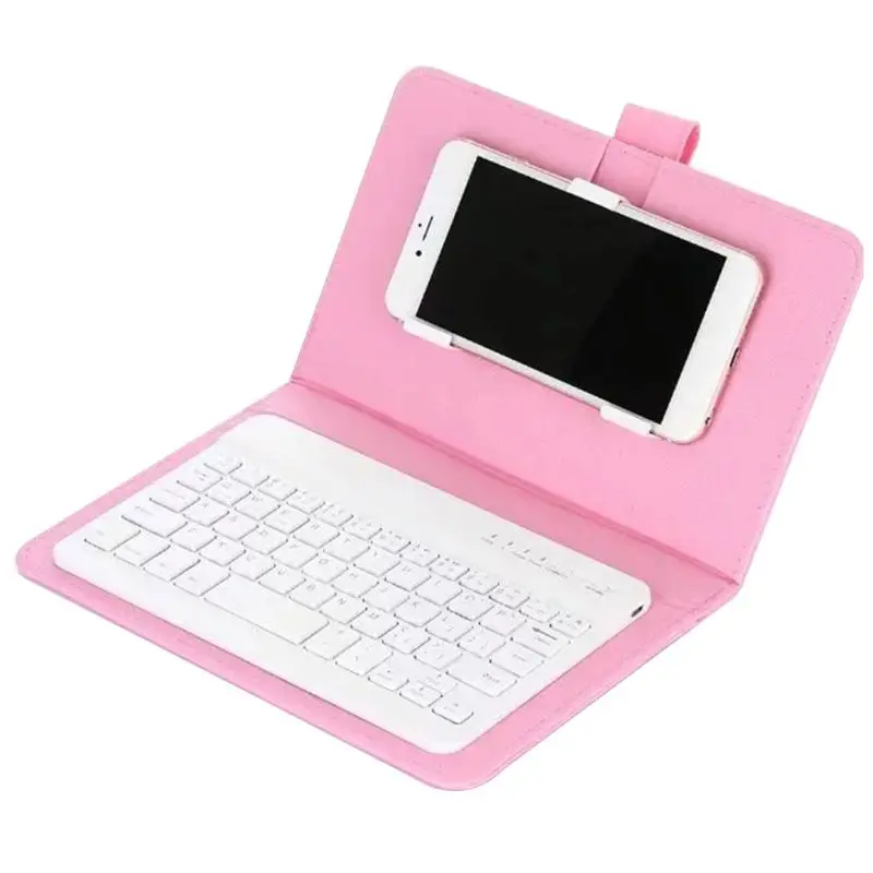 U2JE Wireless Bluetooth-compatible Keyboard PU Storage Case Mobile Phone Universal Protective Casing Keypad Cellphone 2-in-1 | Компьютеры