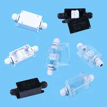 IP65 Водонепроницаемый черный Пластик кабель провода Разъем Железы электрическая 2-кабель распределительная коробка с терминала