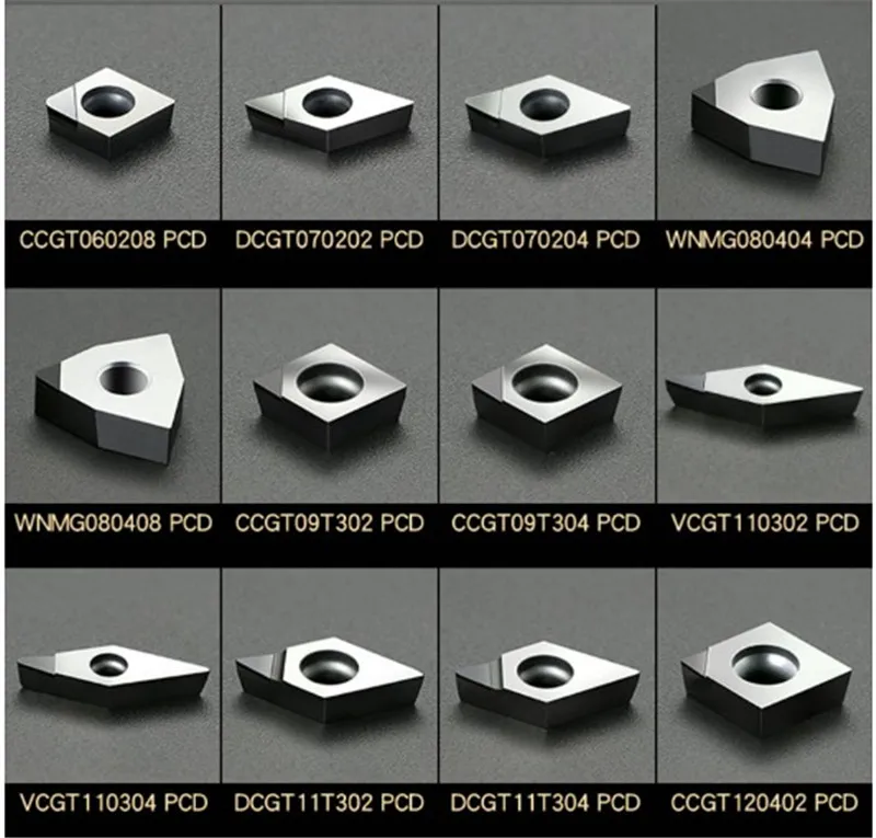 Вставки PCD CBN DCGT070202 070204 WNMG080408 080404 VCGT110302 110304 CCGT120402 120404 VCGT160404 08 02 2 шт./лот Бесплатная