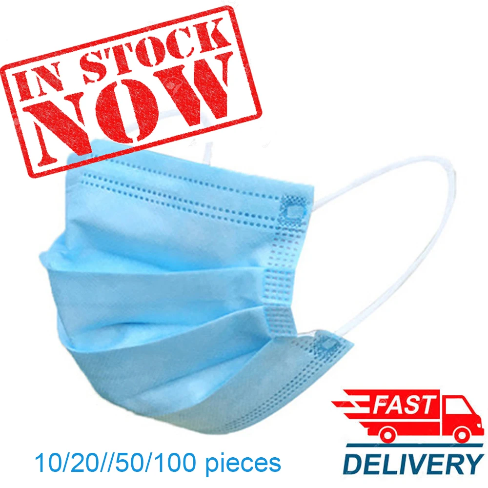 

In stock! Fast Delivery! High Quality Non Woven Disposable Face Mask 3 Layers Anti-Dust Face Masks Ear loop Mouth Mask