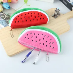Sac à cosmétiques en velours pour femmes, mignon, Fruit en peluche, cadeau de fête, maquillage, trousse à crayons, fournitures scolaires et de bureau, papeterie pour élèves 