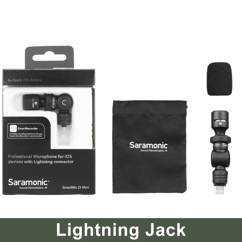Saramonic Di UC Mini Microphone Smart mic with Lightning Type C Interface for iPhone Android Smartphone Voice Recording Vlog Mic 