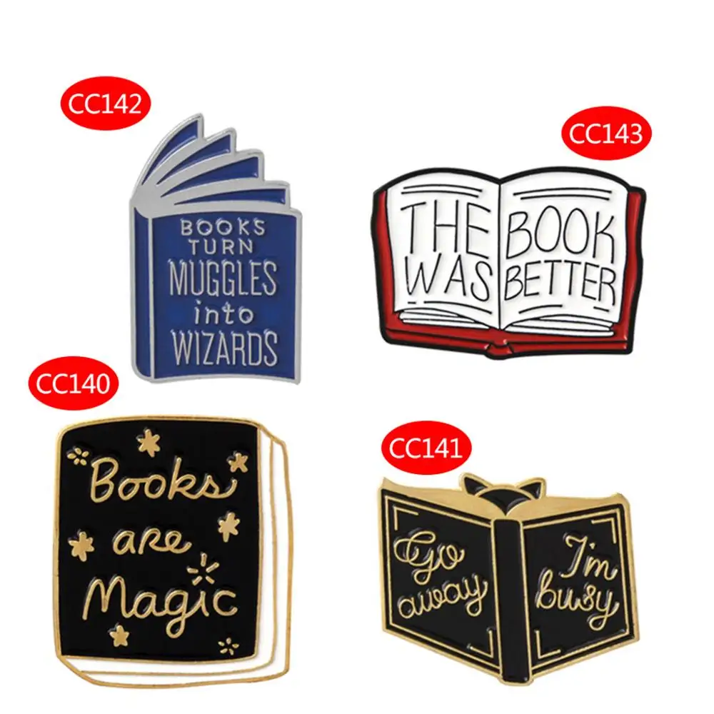 

New Book Brooch Cartoon Books Hedgehog Wizard Enamel Backpack Icon Badge Creative Fashion Gifts Decoration Clothing Pins