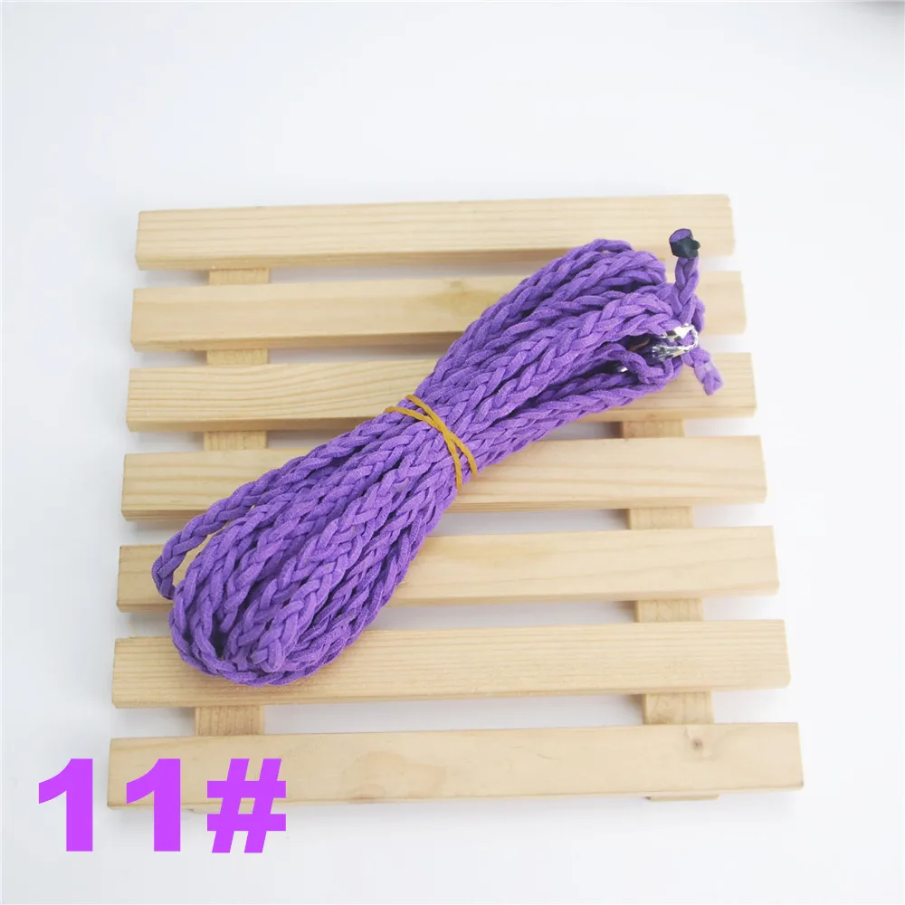 High quality 5meters/lot Faux Suede Leather Braided Beading Cord Rope Thread DIY Accessories 16color for choose ds234 - Цвет: 11