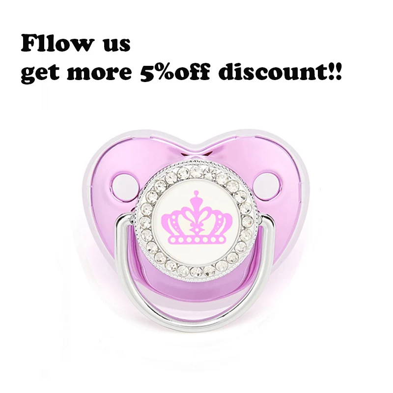 Metallic Purple Pacifier With Cover BPA Free Silicone Pacifier Name Initial Letter Dummy Teether Baby Shower Gifts For Babies 2