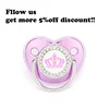 Metallic Purple Pacifier With Cover BPA Free Silicone Pacifier Name Initial Letter Dummy Teether Baby Shower Gifts For Babies 2