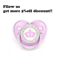 Metallic Purple Pacifier With Cover BPA Free Silicone Pacifier Name Initial Letter Dummy Teether Baby Shower Gifts For Babies 2