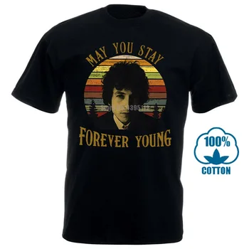 

Bob Dylan May You Stay Forever Young Vintage Men'S Black T Shirt Full Size