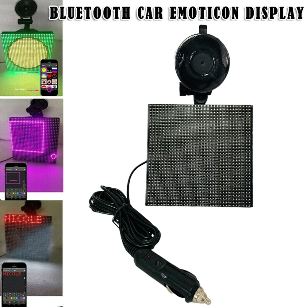 

Screen Adjustable Led Smiley Face Real Time Draw Full Color Durable Clear Small Sign Car Display Bluetooth Animation 12V