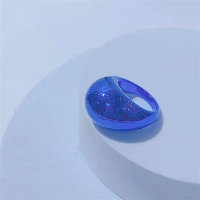 Sell Gold Silver Color Multicolor Oval Geometric Irregular Acrylic Resin Rings For Women Index Finger Jewelry Vintage Rings