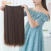 MEIFAN100cm Long Straight Natural Fake Hair Pieces 5-Clips In Hair Extension Heat Resistant Synthetic Black Brown Hairpiece ► Photo 3/6