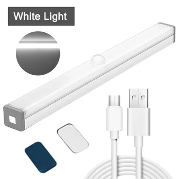 

Energy Saving Closet USB Rechargeable Night Lamp Battery Operated PIR Motion Sensor Home Wardrobe Bedroom LED Cabinet Light