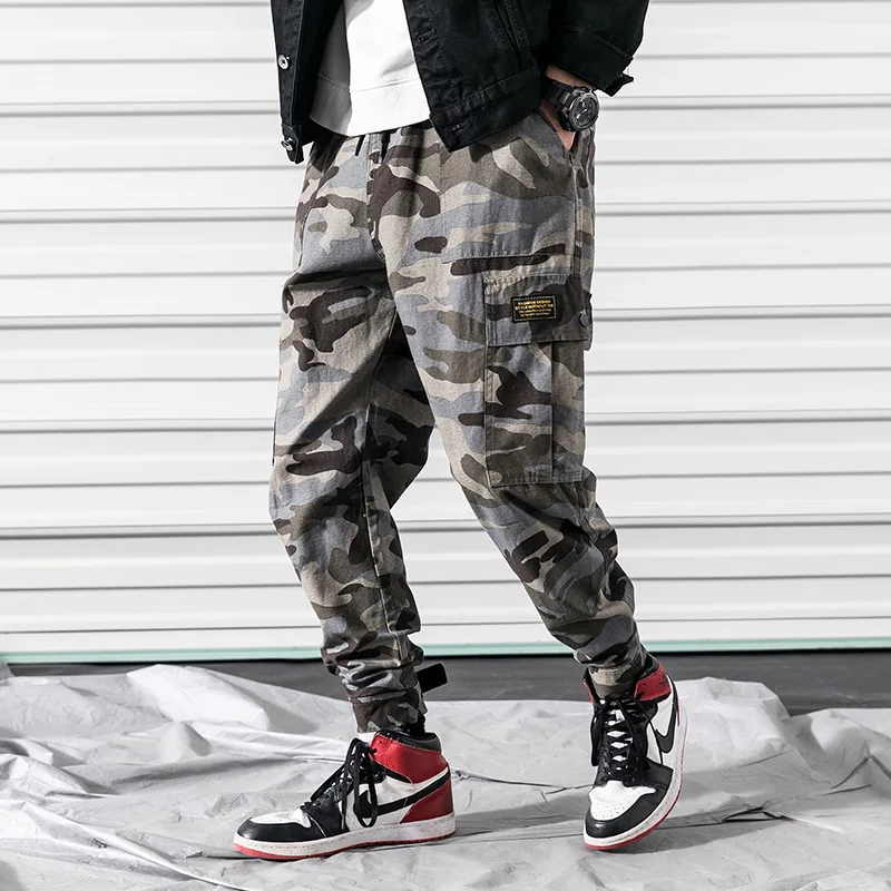 

2019 Autumn New Style Japanese-style Camouflage Casual Pants Men's Loose-Fit Beam Leg Workwear Pants Men's Trend Skinny Trousers