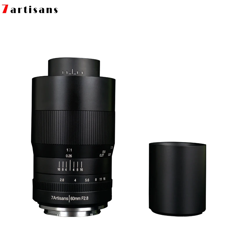 7artisans 60 мм f2. 8 1:1 увеличение макрообъектив для камеры Canon EOS M sony E Mount Fuji FX MFT M4/3 Mount A6500 A6300 X-A1