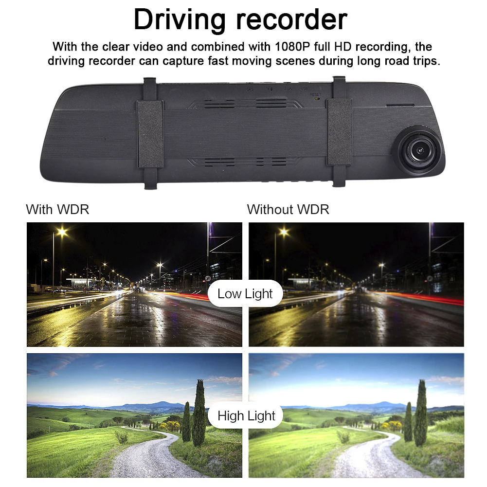 Hohe Qualität Auto Fahren Recorder 1080P Dashboard Kamera Mit 45 Inch HD Bildschirm Für Loop-aufnah