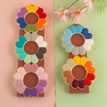 

Sunrony 1Pcs Colored Flowers Silicone Teether BPA Free Food Grade Pendants DIY Pacifier Chain Accessories Baby Molar Toys