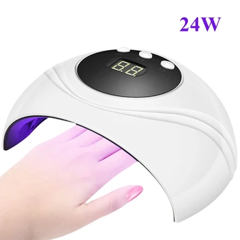 

24W UV LED Nail Lamp For Manicure Gel Nail Dryer Machine 60s/80s/99s Auto Sensor Manicure Gel Nail Polish Dryer Nails Lamp Tools