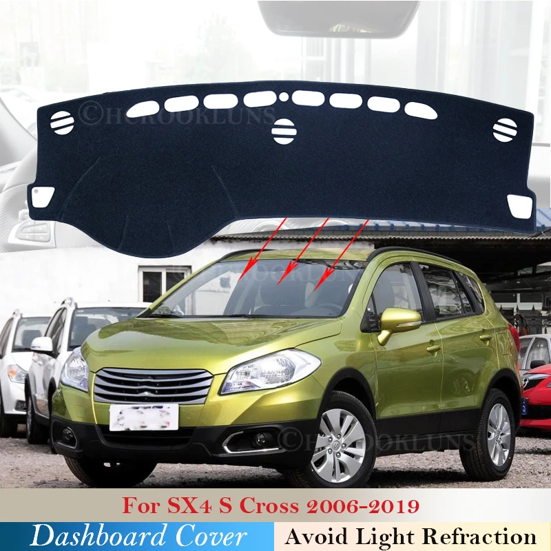 Защитная накладка на приборную панель для Suzuki SX4 S-Cross 2006 ~ 2019 аксессуары приборной