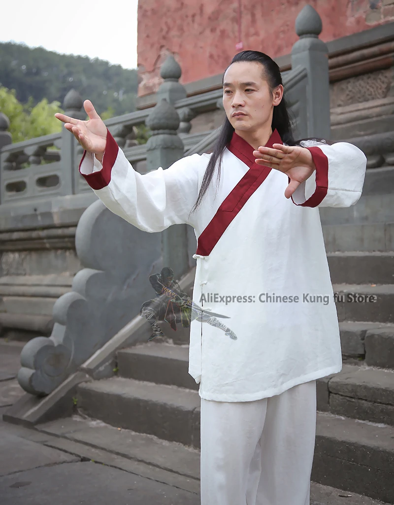 

Wudang Robe Taoist Tai chi Uniform Shaolin Kung fu Suit Wing Chun Martial arts Sets Need your Measurements 25 Colors