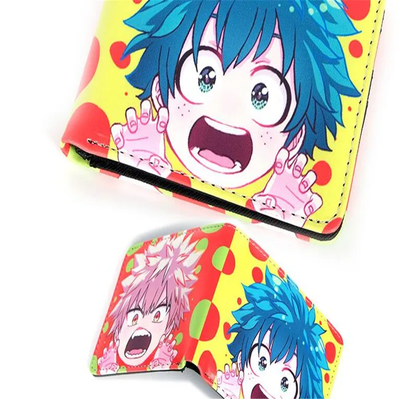 Короткий стиль My Hero Academy Deku Justice аниме мальчики девочки бумажник студенческий подарок ПУ кошелек A977