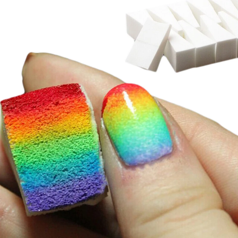 

8Pcs/Set White Triangle Soft Sponge Nail Art Polish Gel Gradient Color Stamping Stamp DIY Creative Nails Buffer Sponges Manicure