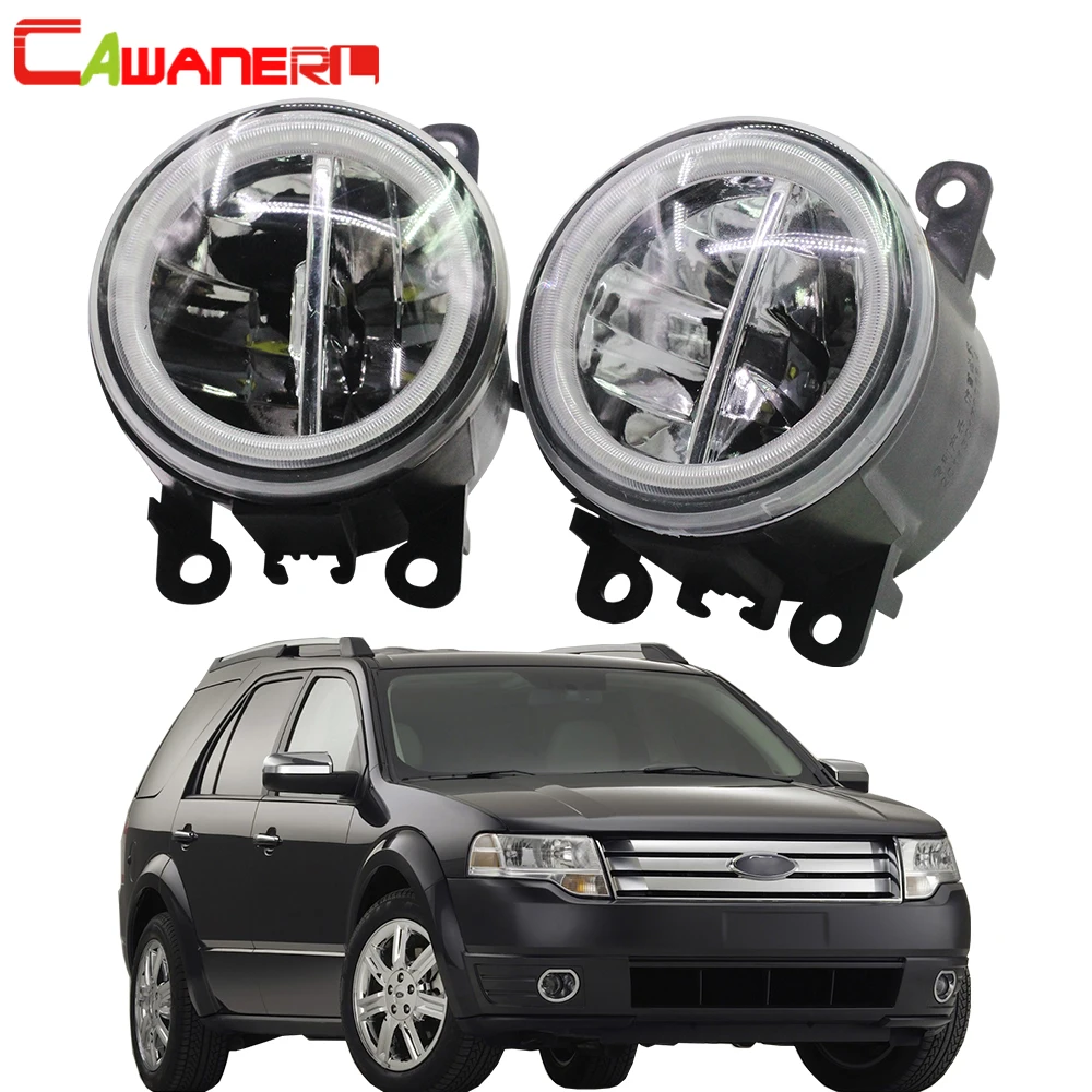 Cawanerl For Ford Taurus X 3.5L V6 2008 2009 Car Accessories 4000LM LED Bulb Fog Light + Angel Eye Daytime Running DRL 12V | Автомобили и