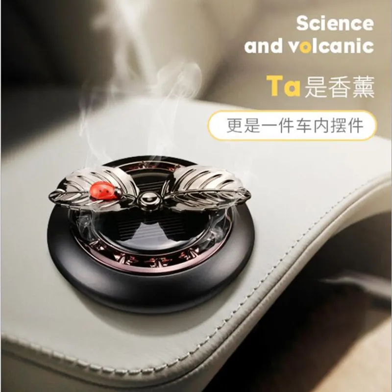 Car Ornaments Creative Metal Space Solar Rotation Car Perfume Decoration High-grade Alloy Aromatherapy Car Interior Produc