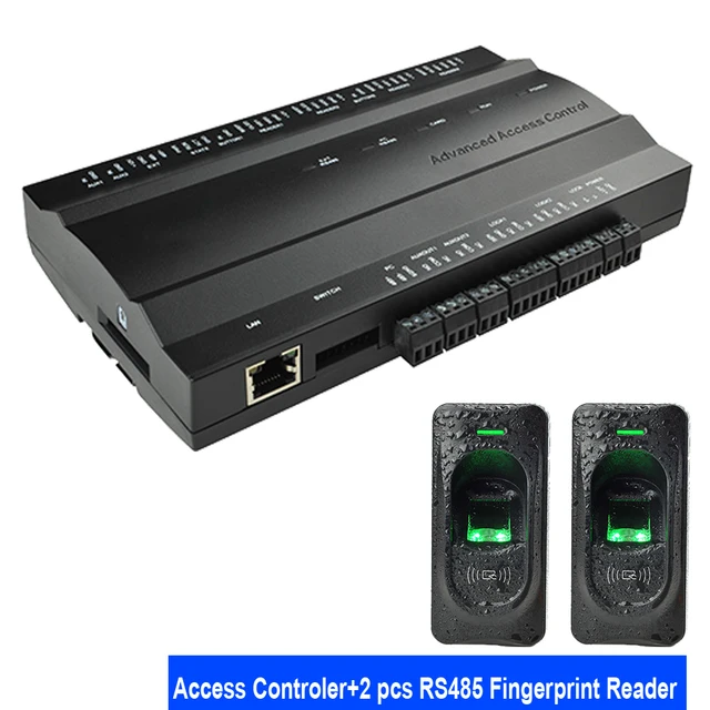 1/2/4door control IP-based Tcp/Ip AccessControl Board RS485 Communication with 125Khz FR1200 Waterproof RS485 Fingerprint Reader 5