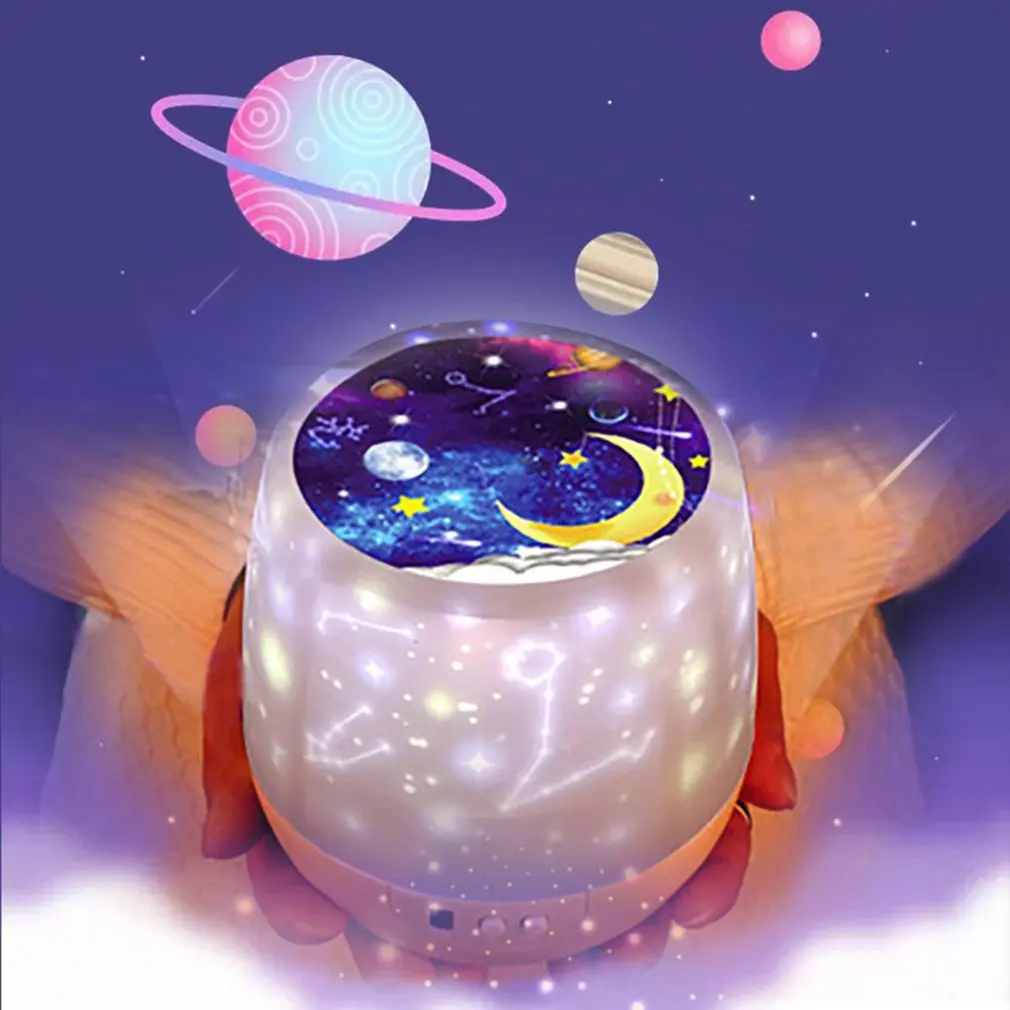 Звездное небо ночной Светильник волшебный прожектор "Планета" земная Вселенная светодиодный светильник красочный вращающийся мигающий Звездный Детский Рождественский подарок