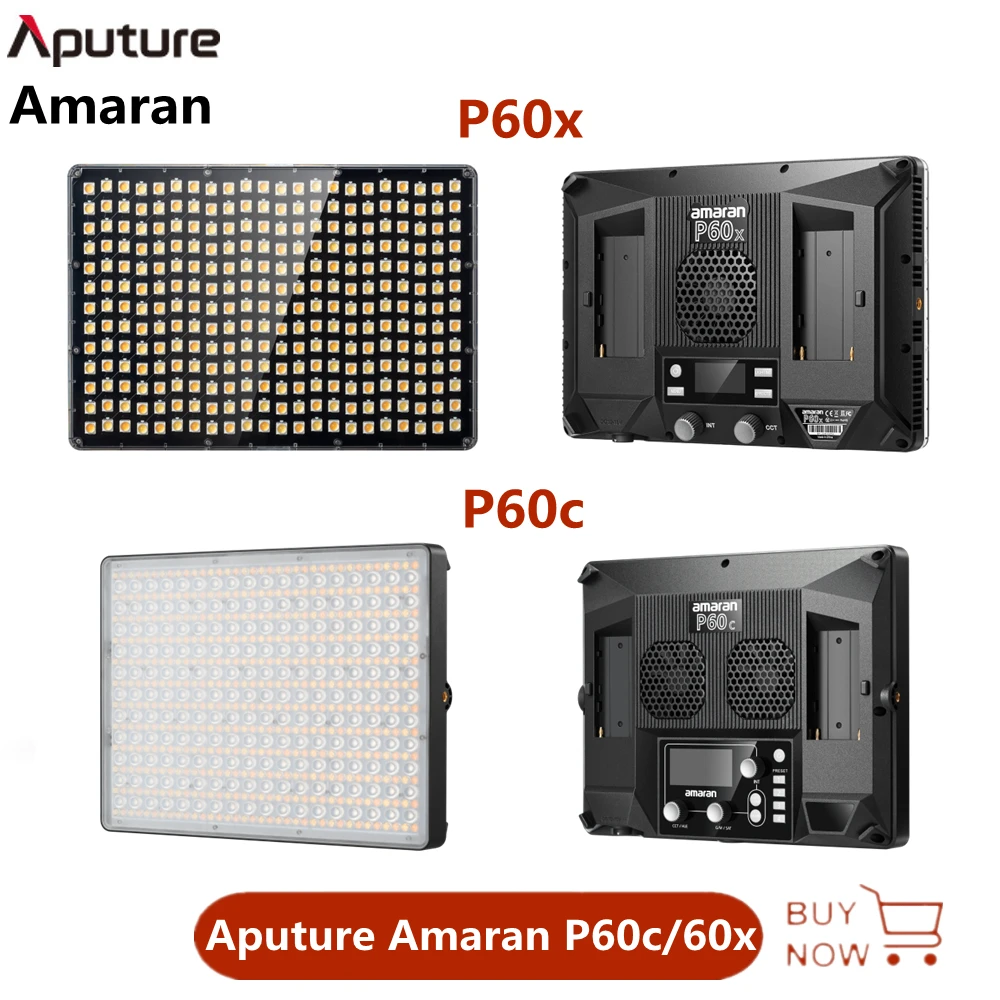 Aputure Amaran P60C P60X RGBWW Video Panel Light 60W 2500K 7500K LED Panel  Photography Light Support Sidus Link App|Photographic Lighting| - AliExpress