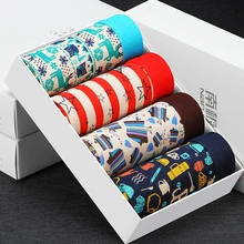 4 штуки в партии Мужские трусы боксеры мужские хлопковые боксеры, мужские часы, мужские трусы, фирменные, мужские Vetement Homme Размеры M-3XL