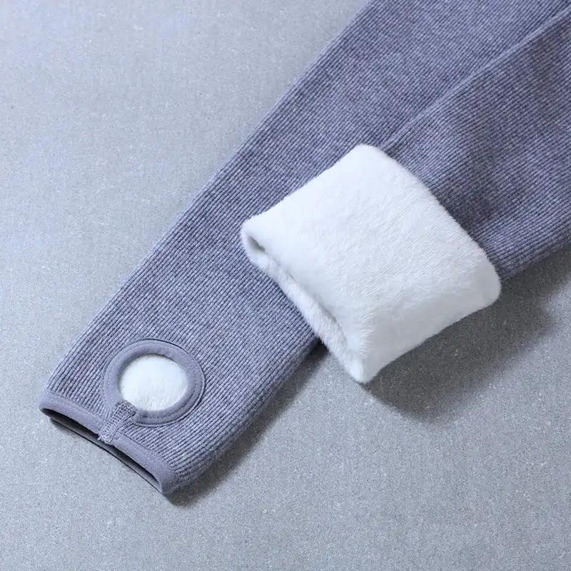 light grey style 1 Плотные бархатные женские леггинсы с высокой талией, Стрейчевые хлопковые флисовые леггинсы, обтягивающие теплые зимние леггинсы, длинные женские брюки C5175 - Цвет: light grey style 1