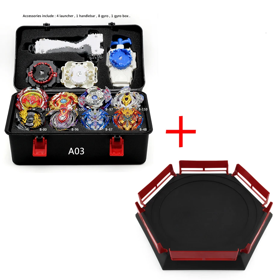 A003 TAKARA TOMY стадион Beyblade Burst набор игрушек Beyblades Арена Bayblade Металл Fusion 4D с пусковой установкой волчок коробка для хранения игрушек - Цвет: A003