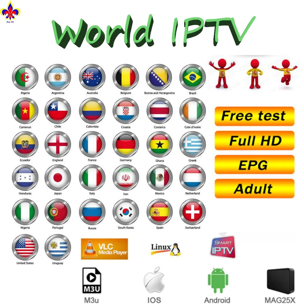 1 год Европа IP tv подписка Франция Великобритания немецкий французский Испания Португалия для Smart tv IP tv M3U Enigma2 Android VLC устройства