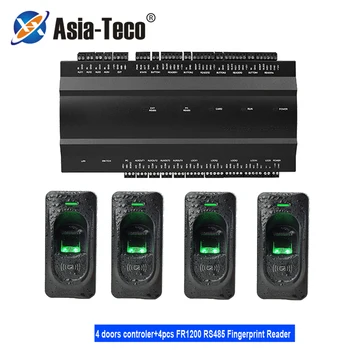 1/2/4door control IP-based Tcp/Ip AccessControl Board RS485 Communication with 125Khz FR1200 Waterproof RS485 Fingerprint Reader 1