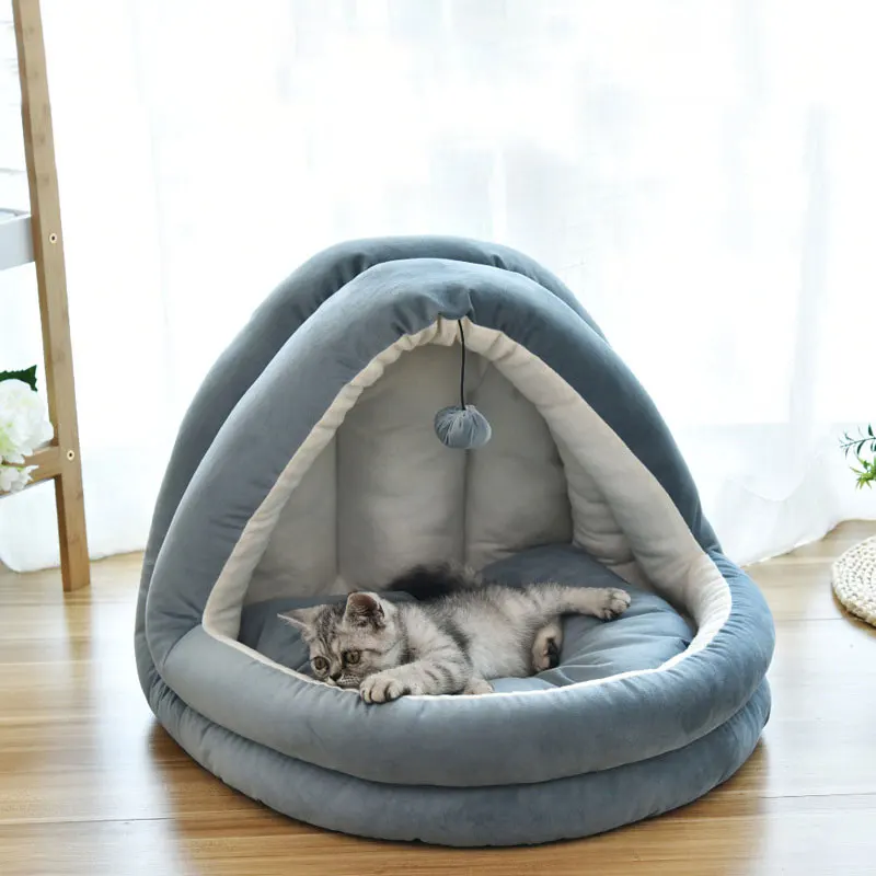 Кошачья кровать для кошачьего туалета, капсула, четыре сезона, универсальный домик для кошек, закрытая комната, бамбуковые принадлежности для домашних животных, кошачье гнездо, кровать для домашних животных