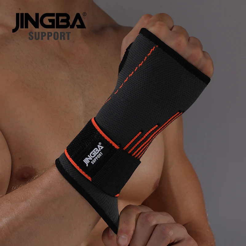 JINGBA SUPPORT 1PCS Sport Protective Gear Boxing hand wraps support+Weightlifting Bandage Wristband Support Weightlifting Straps Wrist Brace Wrist Guard Wrist Support Band Wrist Straps Wrist Support Wrist Sweatband