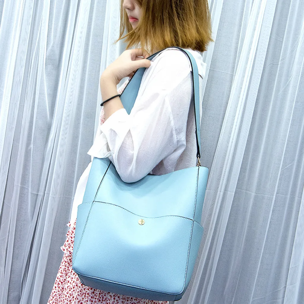 

PU Handbags Solid Big Women Bag High Quality Casual Female Bags Trunk Tote Spanish Brand Shoulder Bag Ladies Large Bolsos Au21