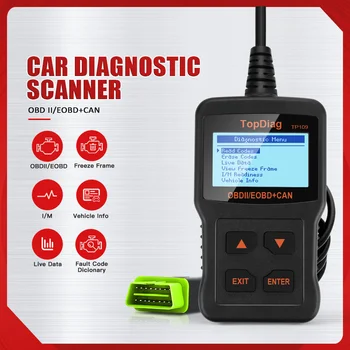 

TopDiag 12V Diagnostic Scan Tool Multi Fuction Clear Code Reader OBD2 Scanner Fault EOBD Vechicle TP109 Car obd2 Scanner