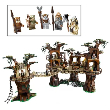 

1990PCS Lepining 05047 Star Plan Wars Ewok Village Building Blocks Bricks Toys for Children Gifts Comepatible With 81049