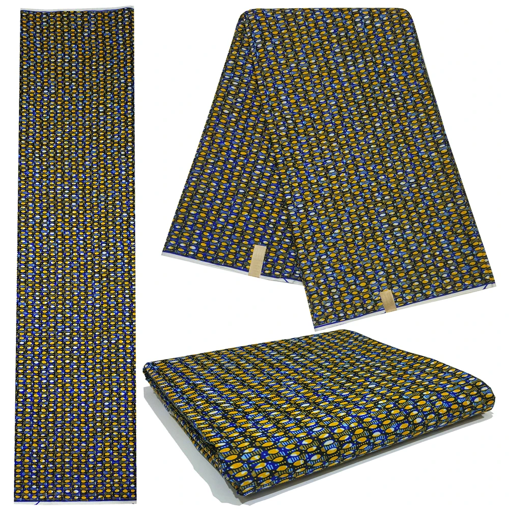 Fashionable Beautiful Print Cotton Guaranteed African Ankara Veritable Real Dutch Wax Fabric For Women Party Dress