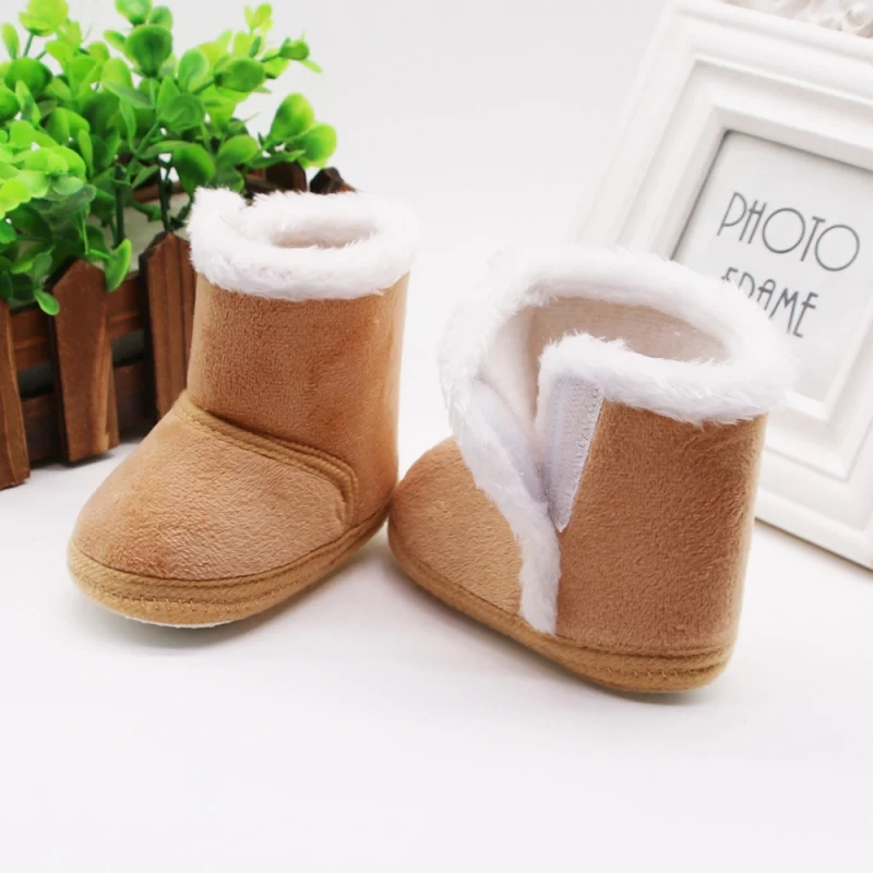 Baby Girls Shoes Winter Snow Boots Warm Leather Fur Baby Botas Waterproof Infant Boot Boys Bootie Shoes Non-slip